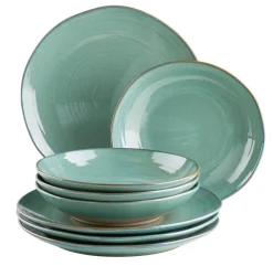 Geschirrsets|Die moderne Hausfrau Tafelservice, Keramik Nottingham Grün