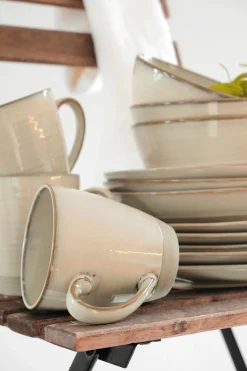 Geschirrsets|Die moderne Hausfrau Tafelservice, Keramik Nottingham Beige