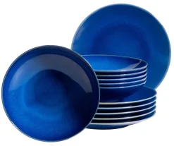 Geschirrsets|Die moderne Hausfrau Tafelservice, Keramik OSSIA Dunkelblau