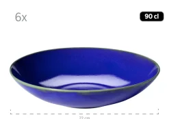 Geschirrsets|Die moderne Hausfrau Tafelservice, Keramik OSSIA Dunkelblau