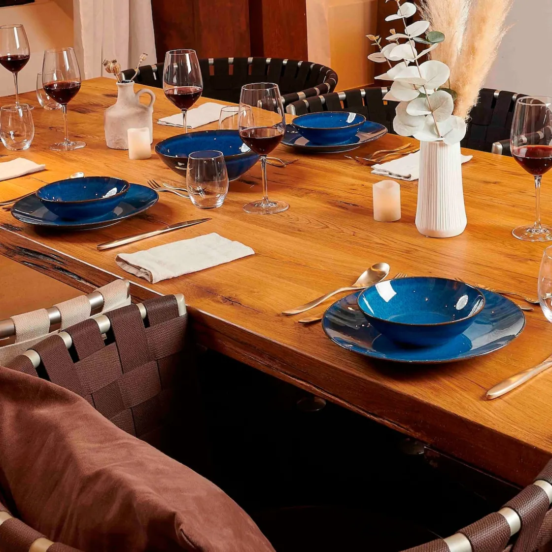 Geschirrsets|Die moderne Hausfrau Tafelservice, Keramik OSSIA Königsblau
