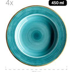 Geschirrsets|Die moderne Hausfrau Tafelservice, Porzellan Prospero Blau