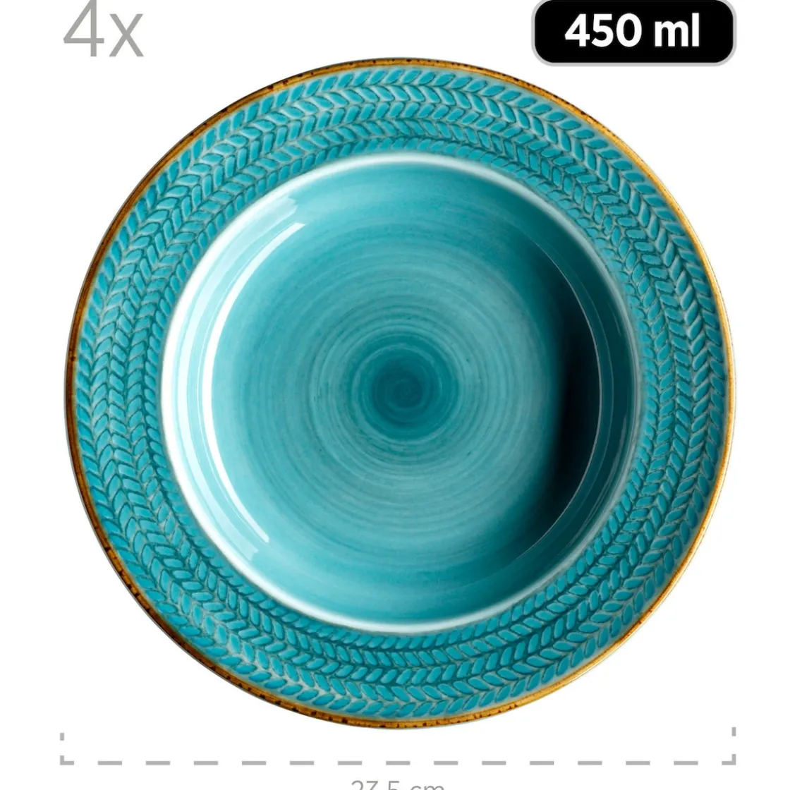Geschirrsets|Die moderne Hausfrau Tafelservice, Porzellan Prospero Blau
