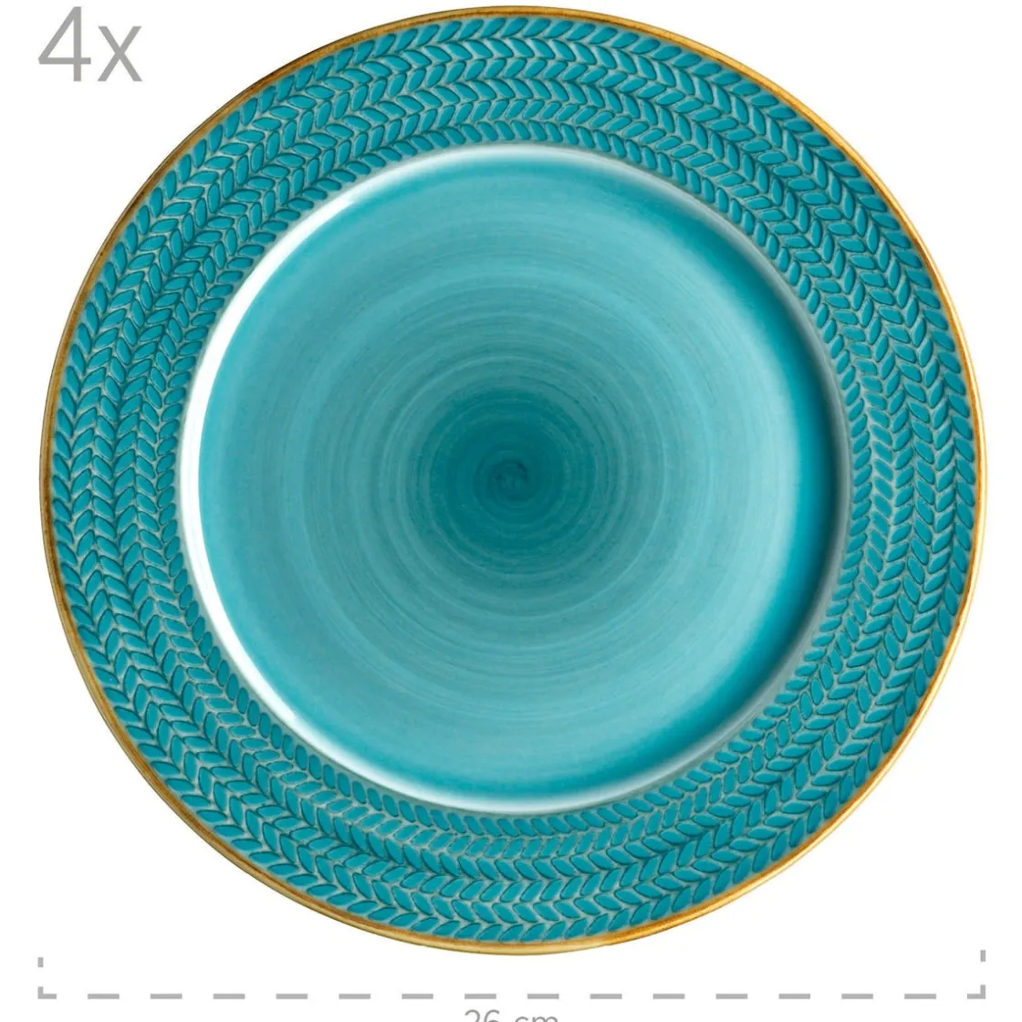 Geschirrsets|Die moderne Hausfrau Tafelservice, Porzellan Prospero Blau