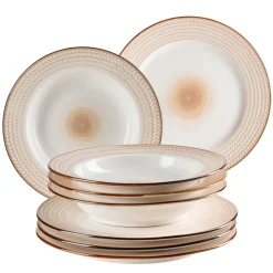 Geschirrsets|Die moderne Hausfrau Tafelservice, Porzellan Prospero Weiß