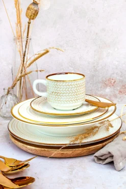 Die moderne Hausfrau Tafelservice, Porzellan Prospero Weiß