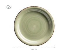 Geschirrsets|Die moderne Hausfrau Tafelservice, Steingut Lumaca Olivgrün