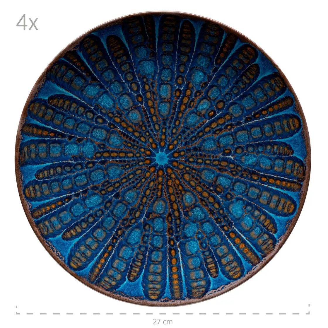 Geschirrsets|Die moderne Hausfrau Tafelservice, Steinzeug Aquamarine