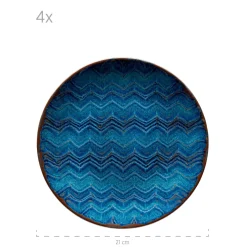 Geschirrsets|Die moderne Hausfrau Tafelservice, Steinzeug Aquamarine