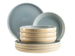 Geschirrsets|Die moderne Hausfrau Tafelservice, Steinzeug Candy Blau