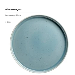 Geschirrsets|Die moderne Hausfrau Tafelservice, Steinzeug Candy Blau