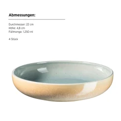 Geschirrsets|Die moderne Hausfrau Tafelservice, Steinzeug Candy Blau