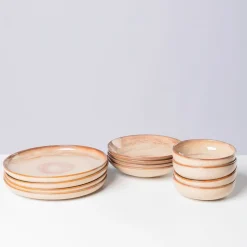 Geschirrsets|Die moderne Hausfrau Tafelservice, Steinzeug Nebelwald