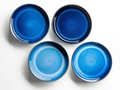 Geschirrsets|Die moderne Hausfrau Tafelservice, Steinzeug NIARA Schwarz / Blau