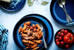 Geschirrsets|Die moderne Hausfrau Tafelservice, Steinzeug NIARA Schwarz / Blau