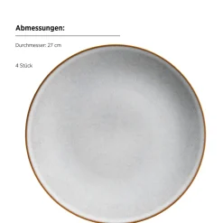 Geschirrsets|Die moderne Hausfrau Tafelservice, Steinzeug Smoky's Weiß