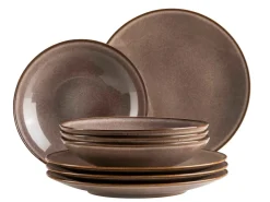 Geschirrsets|Die moderne Hausfrau Tafelservice, Steinzeug Smoky's Braun