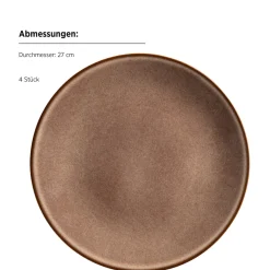 Geschirrsets|Die moderne Hausfrau Tafelservice, Steinzeug Smoky's Braun