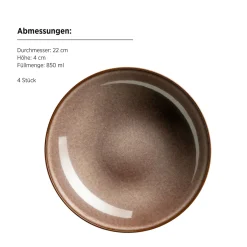 Geschirrsets|Die moderne Hausfrau Tafelservice, Steinzeug Smoky's Braun