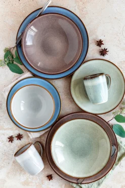 Geschirrsets|Die moderne Hausfrau Tafelservice, Steinzeug Smoky's Braun