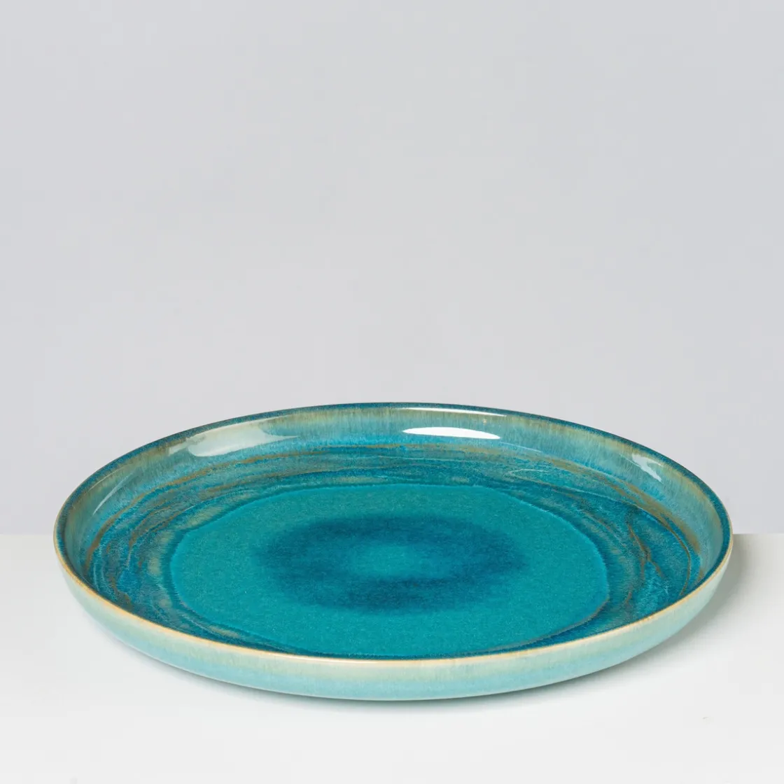 Geschirrsets|Die moderne Hausfrau Tafelservice, Steinzeug TIEFER SEE Blau / Grün