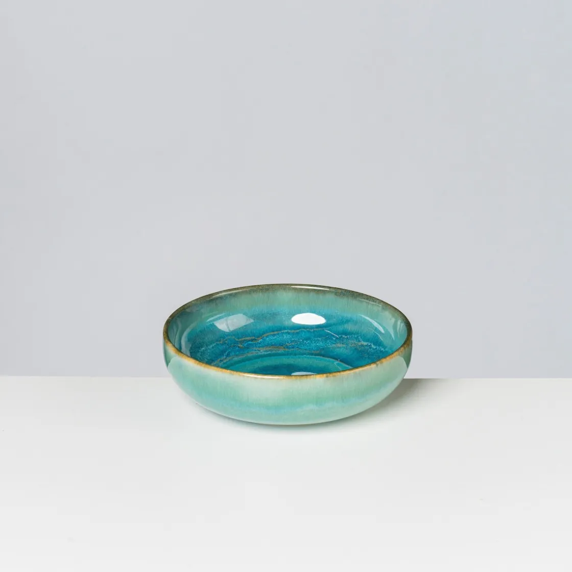 Geschirrsets|Die moderne Hausfrau Tafelservice, Steinzeug TIEFER SEE Blau / Grün