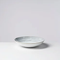 Geschirrsets|Die moderne Hausfrau Tafelservice, Steinzeug TIEFER SEE Grau / Weiß