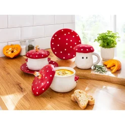 Tassen|Die moderne Hausfrau Tasse „Fliegenpilz“ mit Deckel, 300 ml