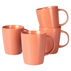Tassen|Die moderne Hausfrau Tassen „Basic“, 4 Stück je 400 ml apricot