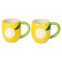 Tassen|Osterdekoration|Die moderne Hausfrau Tassen-Set „Lemon“, 2 Stück je 440 ml