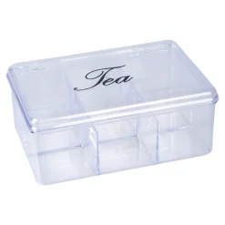 Lebensmittelbehälter|Die moderne Hausfrau Teebox, transparent mit 6 Fächern
