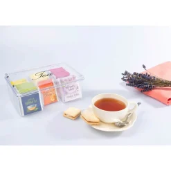 Lebensmittelbehälter|Die moderne Hausfrau Teebox, transparent mit 6 Fächern