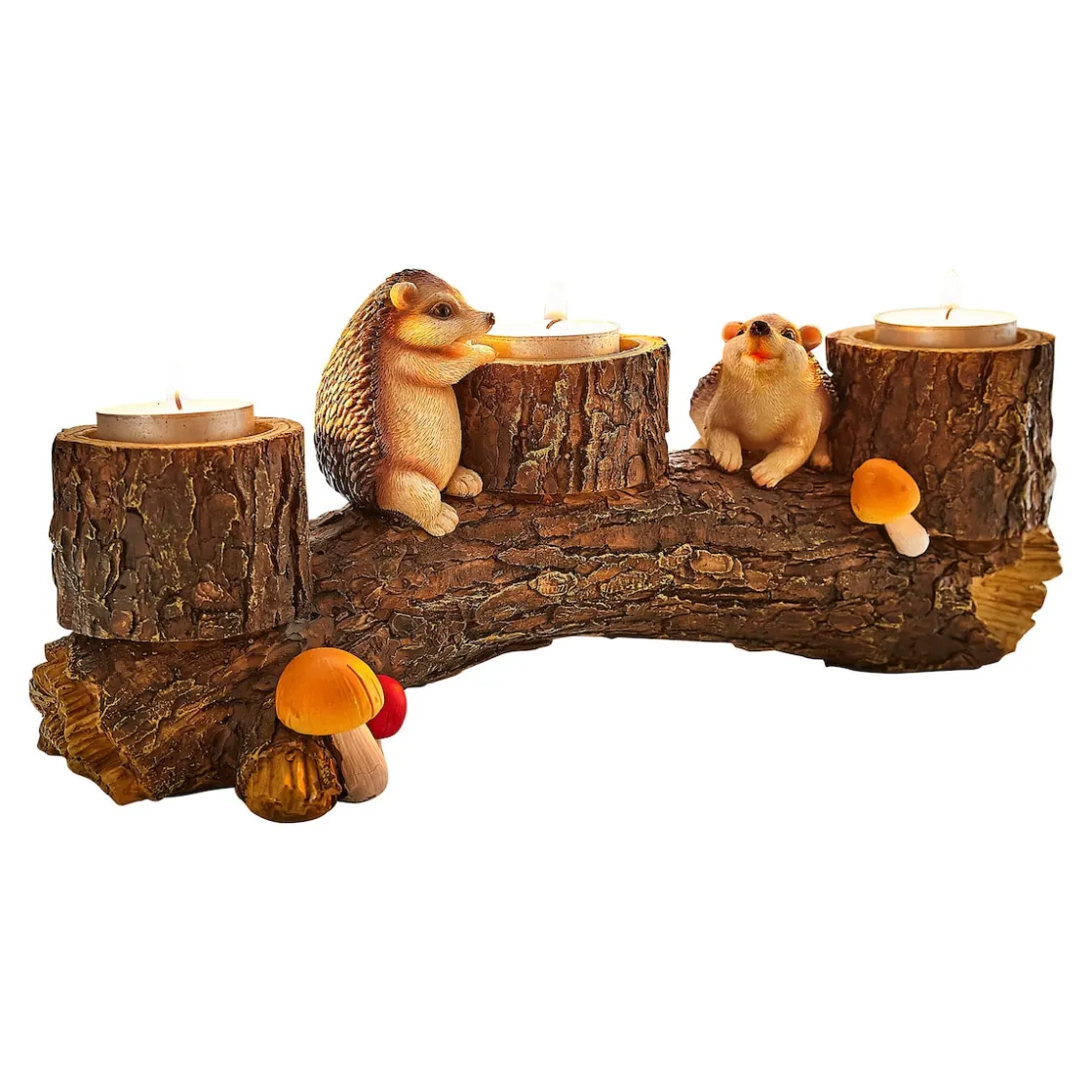 Herbstdekoration|Leuchtdekoration·Kerzen & Teelichter|Die moderne Hausfrau Teelichthalter „Igel-Freunde“