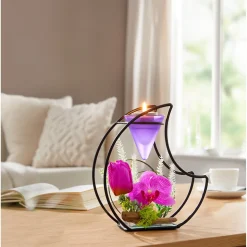 Leuchtdekoration·Kerzen & Teelichter|Frühlingsdekoration|Die moderne Hausfrau Teelichthalter „Violet Spring“