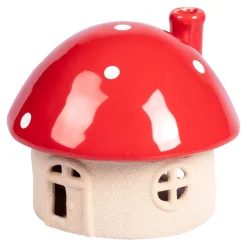 Herbstdekoration|Leuchtdekoration·Kerzen & Teelichter|Die moderne Hausfrau Teelicht-Haus „Pilz“ klein (ØxH): 13x11 cm