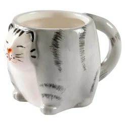 Tassen|Die moderne Hausfrau Teetasse „Katze“, 200 ml grau