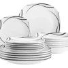 Geschirrsets|Die moderne Hausfrau Teller Set, Porzellan DECORA
