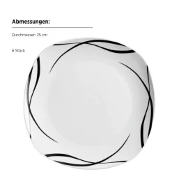 Geschirrsets|Die moderne Hausfrau Teller Set, Porzellan DECORA