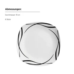 Geschirrsets|Die moderne Hausfrau Teller Set, Porzellan DECORA