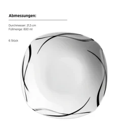 Geschirrsets|Die moderne Hausfrau Teller Set, Porzellan DECORA