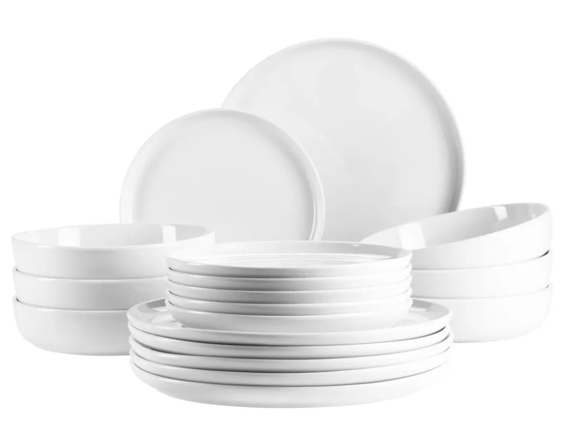 Geschirrsets|Die moderne Hausfrau Teller Set, Porzellan Navina