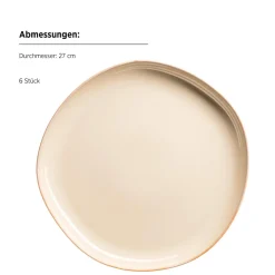 Die moderne Hausfrau Teller Set, Steinzeug Cordelia Sand