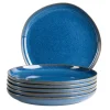 Geschirrsets|Die moderne Hausfrau Teller Set, Steinzeug Cordelia Königsblau
