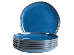 Geschirrsets|Die moderne Hausfrau Teller Set, Steinzeug Cordelia Königsblau