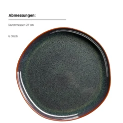 Geschirrsets|Die moderne Hausfrau Teller Set, Steinzeug Cordelia Braun