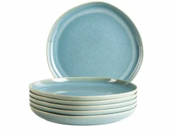 Geschirrsets|Die moderne Hausfrau Teller Set, Steinzeug Cordelia Grün