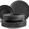 Geschirrsets|Die moderne Hausfrau Teller Set, Steinzeug Essential