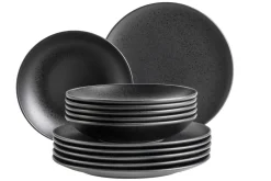 Geschirrsets|Die moderne Hausfrau Teller Set, Steinzeug Essential