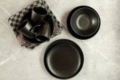 Geschirrsets|Die moderne Hausfrau Teller Set, Steinzeug Essential