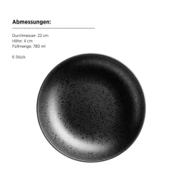 Geschirrsets|Die moderne Hausfrau Teller Set, Steinzeug Essential